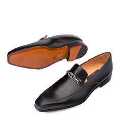 Mens Mezlan Falcon Dress Shoe Loafer in Black