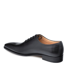 Mens Mezlan Pamplona Calfskin Plain Toe Dress Shoe in Black