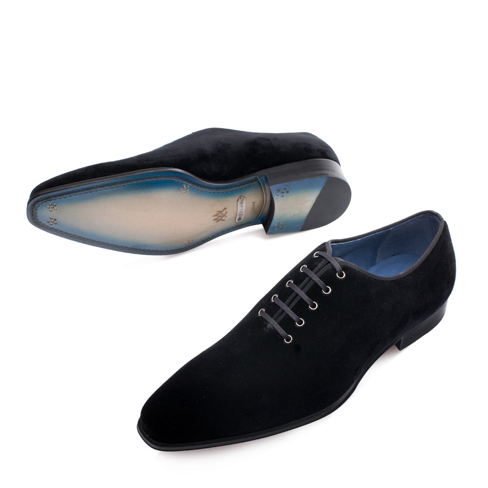 Mens Mezlan Alesso Formal Velvet Tuxedo Dress Shoe in Black