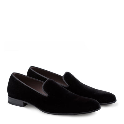 Mens Mezlan Lublin Velvet Tuxedo Loafers Dress Shoe in Black - LAST CALL 9,9.5,10.5,11,12 4   - from alligatorwarehouse.com
