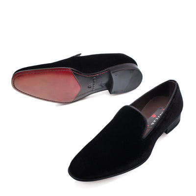 Mens Mezlan Lublin Velvet Tuxedo Loafers Dress Shoe in Black - LAST CALL 9,9.5,10.5,11,12 2   - from alligatorwarehouse.com