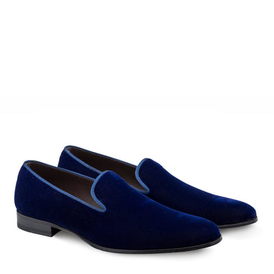Mens Mezlan Lublin Velvet Tuxedo Loafers Dress Shoe in Navy - Last Call Size 9,9.5,10,10.5,13 4   - from alligatorwarehouse.com