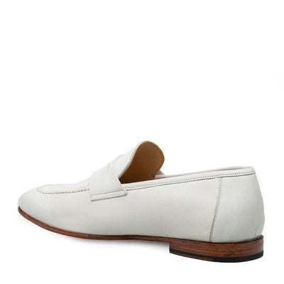 Mens Mezlan Pompei Penny Loafer Dress Shoe in Bone - LAST CALL 10.5 3   - from alligatorwarehouse.com