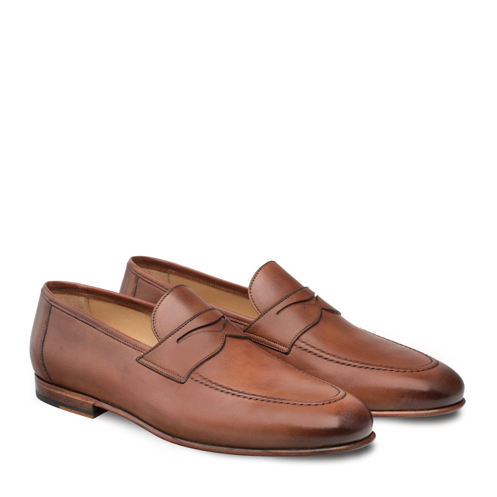 Mens Mezlan Pompei Penny Loafer in Tan