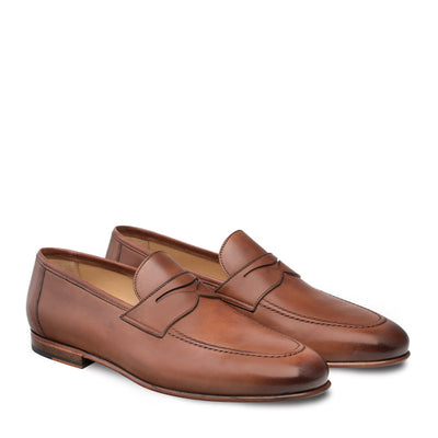 Mens Mezlan Pompei Penny Loafer in Tan 4   - from alligatorwarehouse.com