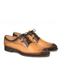 Mens Mezlan Entourage Medallion Toe Dress Shoe in Mustard