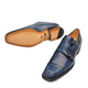 Mens Mezlan Valkyrie Double Monkstrap Plaid Calfskin Dress Shoe in Honey