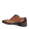 Mens Mezlan Saber Two Tone Calfskin Monk Strap Dress Shoe in Olive & Cognac 3   - from alligatorwarehouse.com
