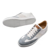 Mens Mezlan Wyatt Two Tone Calfskin & Suede Sneaker in White & Grey 2   - from alligatorwarehouse.com