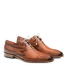 Mens Mezlan Malcolm Calfskin Plain Toe Blucher Dress Shoe in Tan 4   - from alligatorwarehouse.com