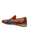 Mens Mezlan Bora Calfskin Loafer in Tan & Blue 3   - from alligatorwarehouse.com