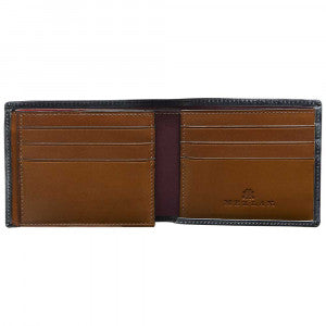 Mens Mezlan Calfskin Tri-Fold Wallet in Grey