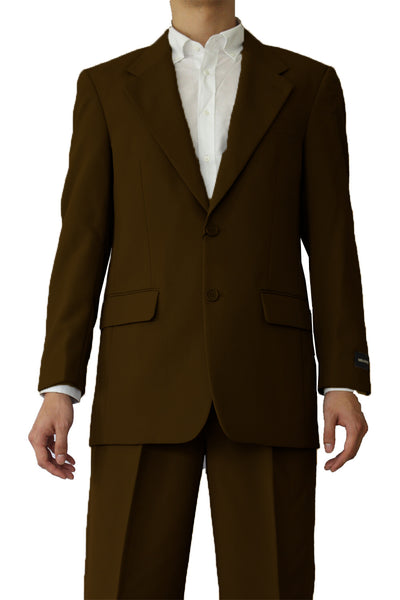 Mens 2 Button Polyester Fashion Suit in Brown 1 702P-Brown-38R  - from alligatorwarehouse.com