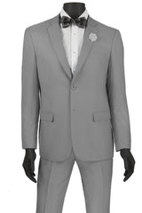 Mens Slim Fit Wool Feel Suit in Grey