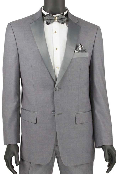 Mens Slim Fit Wool Feel Tuxedo in Grey 1 SO1T-SC900_GRAY_36S  - from alligatorwarehouse.com