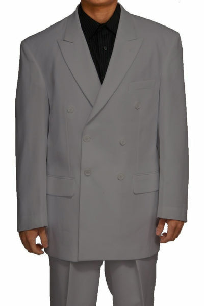 Mens Double Breasted Polyester Fashion Suit in Grey 1 901P-Grey-38R  - from alligatorwarehouse.com